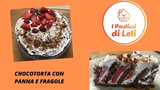 Chocotorta con panna e fragolesenzaforno [upl. by Winer984]