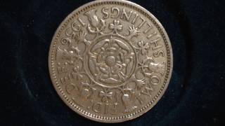 1956 United Kingdom Two Shilling Coin Mintage 48 Million [upl. by Assirehs616]