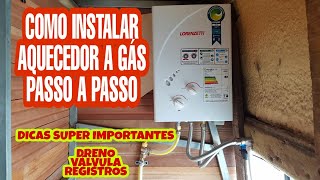 Como Instalar Aquecedor a gás passo a passo video  2 banheiro Motor Home [upl. by Becca]