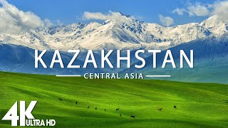 FLYING OVER KAZAKHSTAN 4K UHD  Relaxing Music Along With Beautiful Nature Videos  4K Video UHD [upl. by Ihab515]