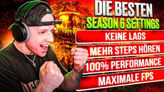 Die BESTEN WARZONE SETTINGS in Season 6  ⚙️ Movement FPS Boost  besser Steps hören  etc [upl. by Ahseena]