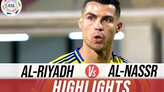 Al Riyadh vs Al Nassr  Highlights  Roshn Saudi League  8th November 2024sonyliv football [upl. by Soalokin]