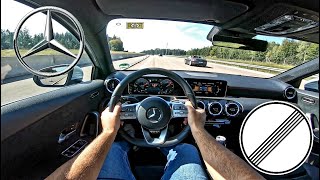 Mercedes Benz A180 136PS W177 2020  Top Speed German Autobahn POV Test Drive [upl. by Foster625]