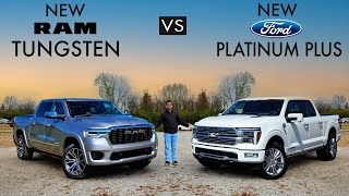 AMERICAN BATTLE  2025 RAM 1500 Tungsten vs 2024 Ford F150 Platinum Plus Comparison [upl. by Rhu]