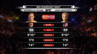 Georges St Pierre vs Josh Koscheck [upl. by Nahsaj]