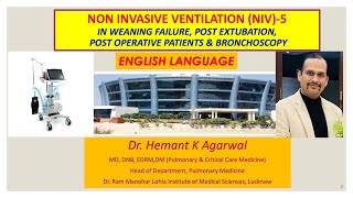 Non Invasive VentilationNIVENGLISH5 Weaning Extubation failure Post Operative amp Bronchoscopy [upl. by Lal]