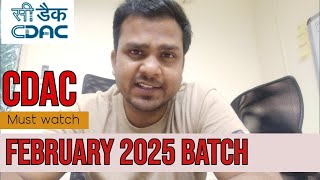 CDAC February 2025 Batch  CCAT 2025  All Information of CDAC  Must Watch [upl. by Syd347]