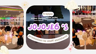 jojoje6s promotion to Staff Assistant at Frappe ROBLOX Frappe [upl. by Tatianas]