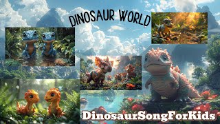 dinosaur song for kids 1 hour VIDEO  Nursery Rhymes amp Kids Song [upl. by Aynwat]