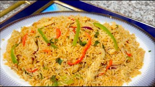 Restaurant Style Chicken Fajita Rice Recipe by AKK [upl. by Gorlicki481]