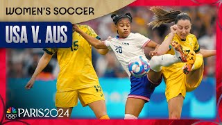 Trinity Rodman USWNT get the job done in 21 win over Australia  Paris Olympics  NBC Sports [upl. by Irem120]