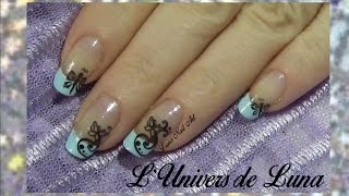 Nail art Papillons et Arabesque [upl. by Lewej]