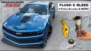 How To Flush and Bleed Camaro SS BREMBO Brakes amp Install Separate Clutch Reservoir [upl. by Enitsud]