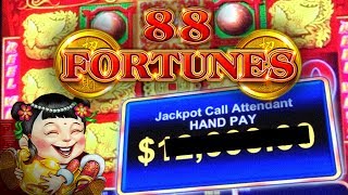 88 A SPIN ★ HIGH LIMIT JACKPOT HANDPAY ★ 88 FORTUNES ➜ LINE HIT amp BONUSES [upl. by Wein]