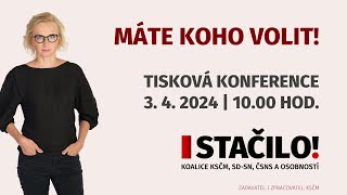 Tisková konference STAČILO [upl. by Rich]