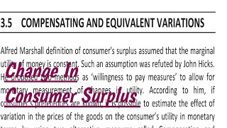 Compensating Variation And Equivalent Variation BECC 105 Intermediate Microeconomics BA eco hon [upl. by Avra]