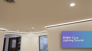 LED Strip Cove Lighting Install RGBW Tutorial [upl. by Heyer]