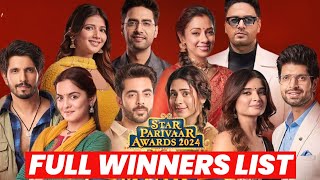 Star Parivaar Awards 2024  Full Winners List [upl. by Giralda]