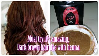 Dark brown hair dye with henna💯 results with Saeed ghani heena powderreview Saeed ghani mehndi [upl. by Oicnanev]