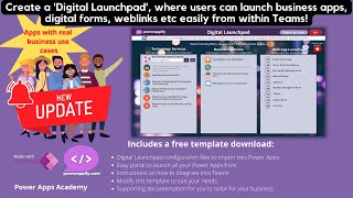 Power Apps Digital Launchpad Updated Version  Free template included link in description below [upl. by Thirzia]