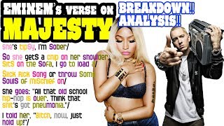 Nicki Minaj  Majesty Eminems Verse LyricsRhymes Breakdown  REACTION [upl. by Norry]