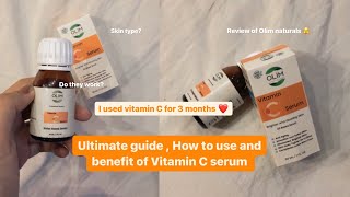 Review of Olim naturals Vitamin C serum  ultimate guide how you use and benefits of Vit C serum [upl. by Desirae205]