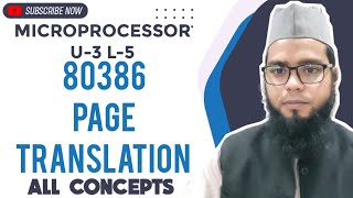 Part 2  Microprocessor U3 L5 Page Translation PAGING  80386 [upl. by Ahsinut497]