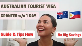 How to Get Approved Within One Day for Australian Tourist Visa Application [upl. by Azenav]