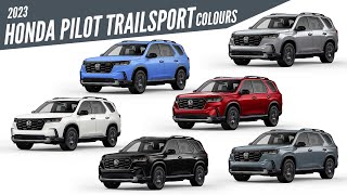 2023 Honda Pilot TrailSport SUV  All Color Options  Images  AUTOBICS [upl. by Aielam]