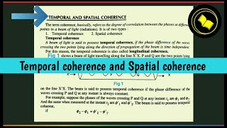 Temporal and Spatial Coherence [upl. by Ahgiela]