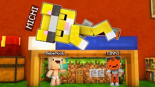 TIKKO y BEBE NOOB CREAN UNA MINI CASA DEBAJO DE LA CAMA DE MICHI MIAU😂😂 Con Los BEBECITOS [upl. by Berkly]