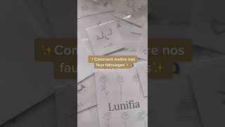 Comment mettre un tatouage temporaire  Tutoriel faux tatouage  Site  lunifiacom [upl. by Nealah]