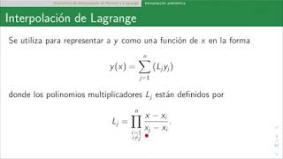 Interpolación polinomios de Lagrange y método de Newton diferencias divididas [upl. by Hesta]