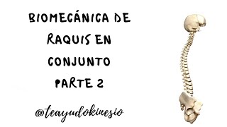 BIOMECÁNICA DE RAQUIS EN CONJUNTO 2° PARTE PLANIMETRÍA Y EJES  OSTEOCINEMÁTICA [upl. by Ydnas]