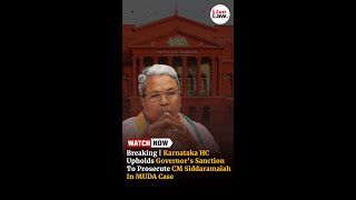 Breaking  Karnataka HC Upholds Governors Sanction To Prosecute CM Siddaramaiah In MUDA Case [upl. by Bledsoe]