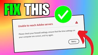 How To Fix Adobe Creative Cloud Unable To Reach Adobe Servers [upl. by Keenan]