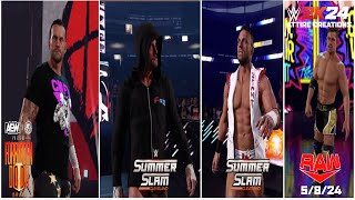 WWE 2K24  CM Punk SSLAM 2024AEW FD 23  LA Knight SSLAM 2024 Grayson Waller RAW 5824 Now On CC [upl. by Ahcsropal]