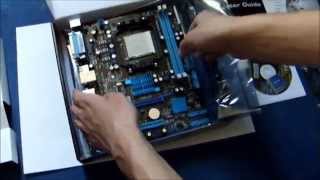 ASUS M4A78LTM LX unboxing [upl. by Aneroc]