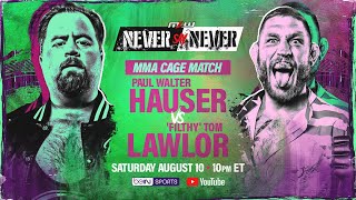 Paul Walter Hauser amp Tom Lawlor fight in MMA CAGE MATCH [upl. by Levins326]