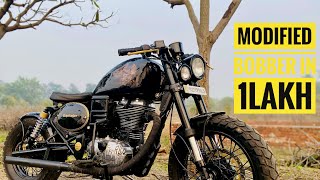 Royal Enfield Modified into Bobber Style  Harley Davidson  Vampvideo [upl. by Ayt]