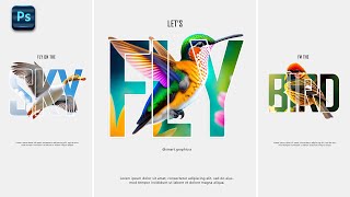 Typography Poster Design in Photoshop  Masking Effect Tutorial [upl. by Kat68]