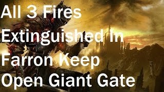 Dark Souls 3  All 3 Flame Locations Extinguished In Farron Keep  How To Open Giant Gate [upl. by Yellah]