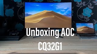 AOC CQ32G1 315 QHD 144Hz Monitor Unboxing and Setup [upl. by Apps]