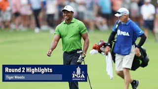 Tiger Woods Shoots OneUnder 69  Round 2  PGA Championship  2022 [upl. by Idnod964]