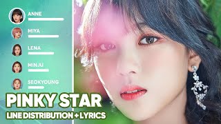 GWSN  Pinky Star RUN Line Distribution  Lyrics Color Coded PATREON REQUESTED [upl. by Atla931]