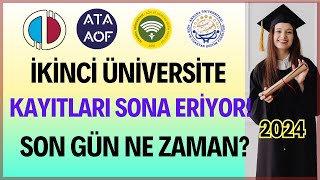 Dikkat İkinci Üniversite Kayıtları Sona Eriyor İkinci Üniversite Kaydı Kimler Yapabilir [upl. by Elinore]