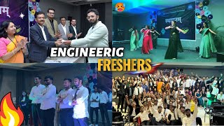 Inside FRESHERS PARTY at my COLLEGE ❤️‍🔥 [upl. by Hittel]