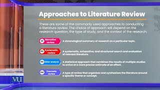 Approaches to Literature Review  Research Methods in Education  EDU407Topic062 [upl. by Akiaki]