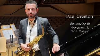 Paul Creston Sonata op 19 Movement 3 With gaiety Alto saxophone David Hernando Vitores [upl. by Coleman335]