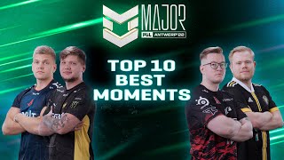 TOP 10 Best Moments of the PGL Major Antwerp 2022 [upl. by Ecraep]